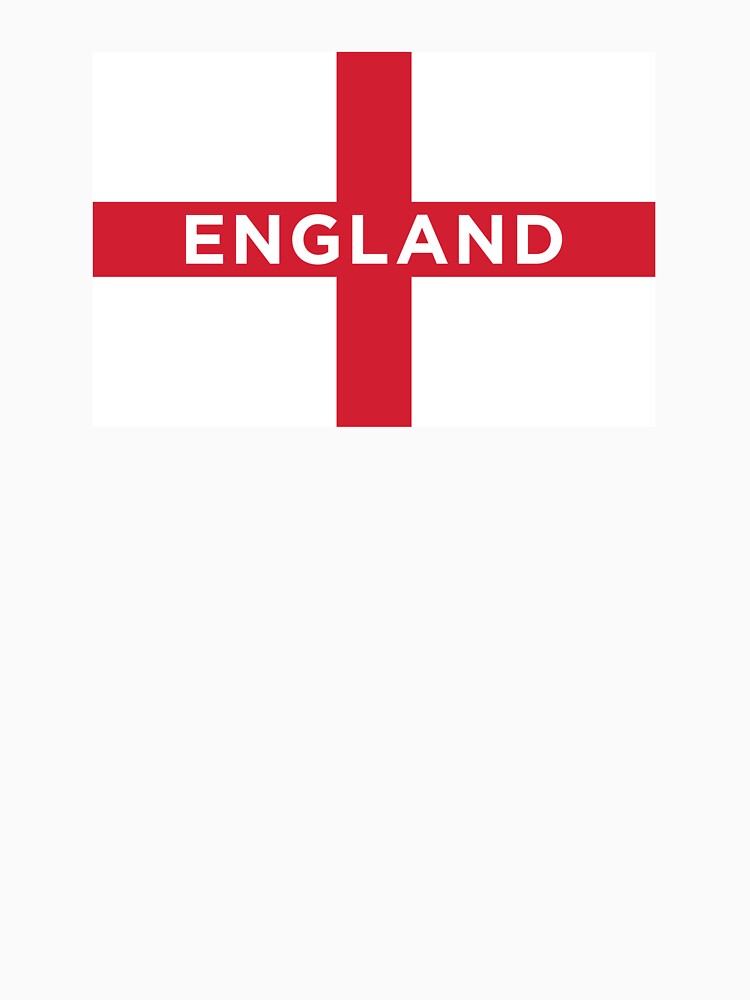 England Flag With Text (On Red) by STUDIO-72