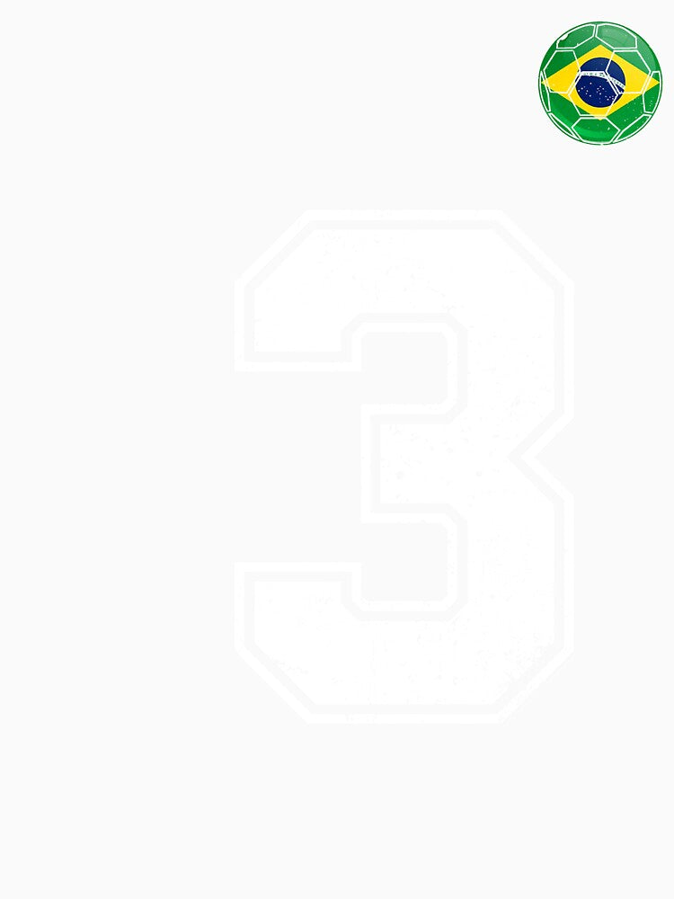 Number 3 Brazil Futbol Football Brazilian soccer Flag Jersey by RoyesButler