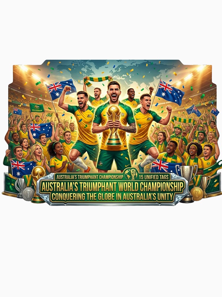 Australia Football Triumphant World Champions - Socceroos Victory Celebration by Wear Sculpt