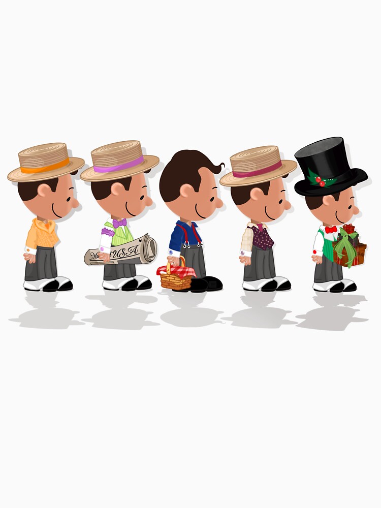 My costumes in the MainStreet Trolley Show Drawn By Joseph Montoya by Josephmontoyaart