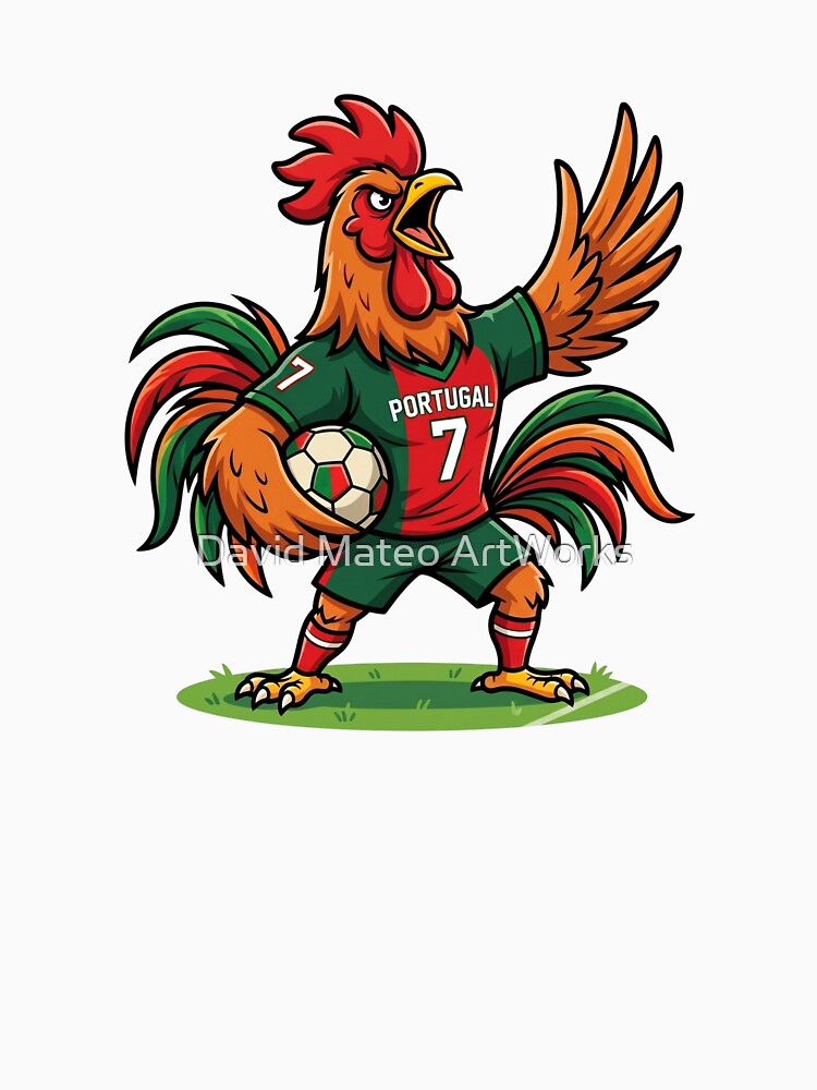Portugal Rooster Soccer Player — Barcelos Selecao World Cup 2026 by David Mateo ArtWorks