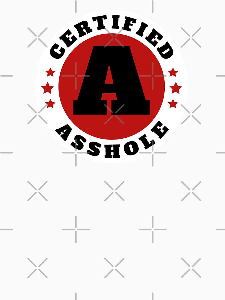 Certified Asshole Helmet Sticker by JasKei-Designs