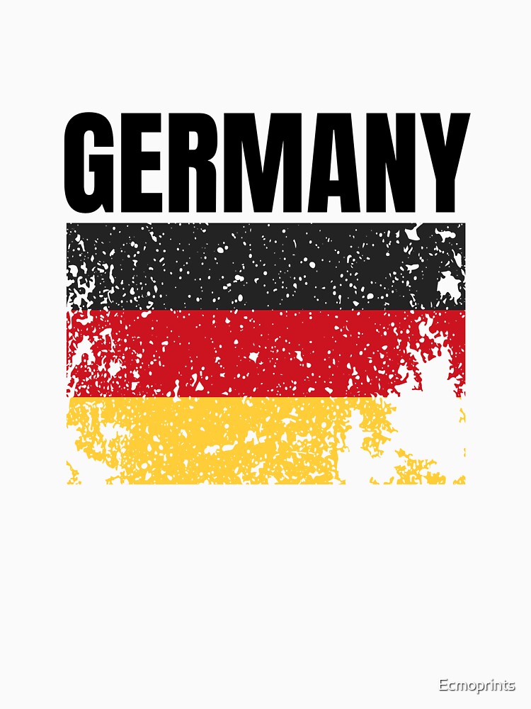 Germany flag with Germany lettering by Ecmoprints