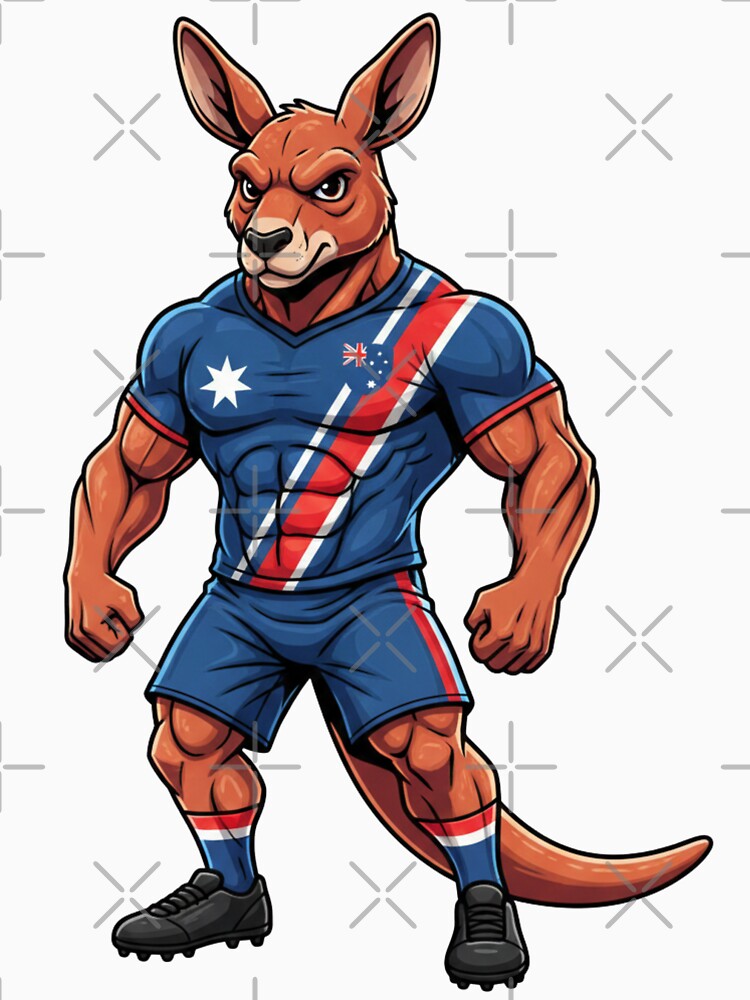 Strong Australian Kangaroo Football Mascot 2026 by ArtByKatti
