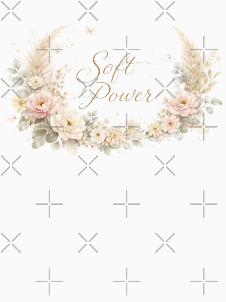 Soft Power Aesthetic Floral Typography Design by Sanika arts