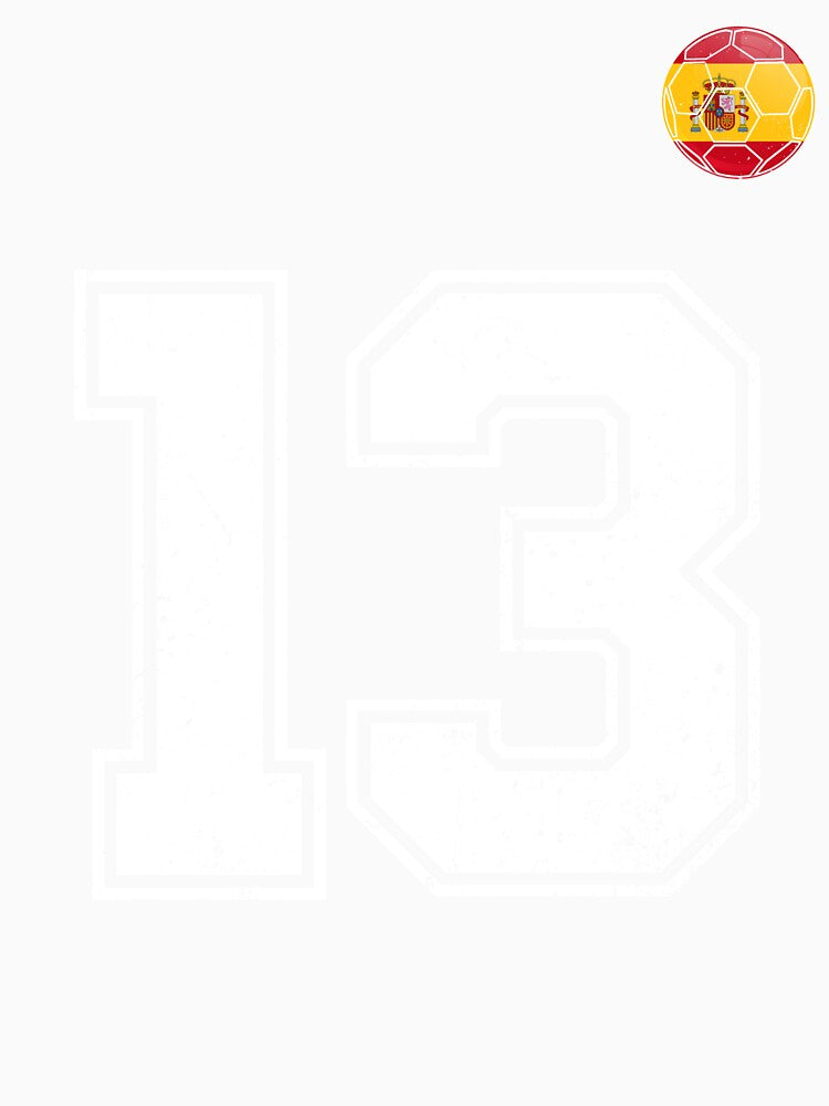 Spain Soccer Number 13 Vintage Sports Fan by KristenosNehk