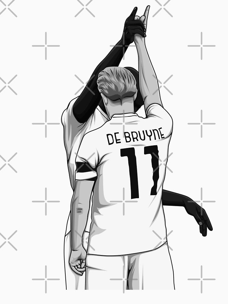 Kevin De Bruyne and Romelu Lukaku Black and White Version by Aldduardo