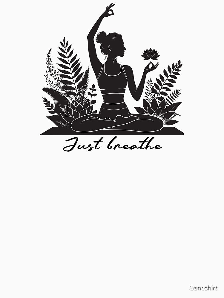 Just breathe - Yoga Shirt by Ganeshirt