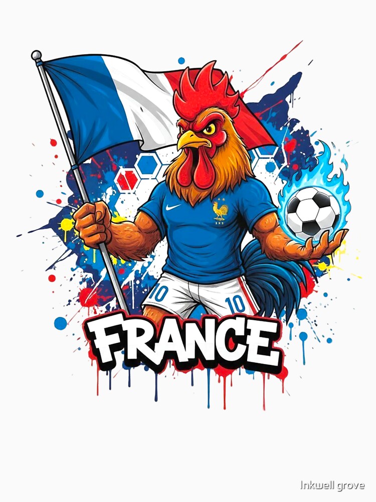 French Football Mascot 2026 - Coq Gaulois Allez Les Bleus by Inkwell grove