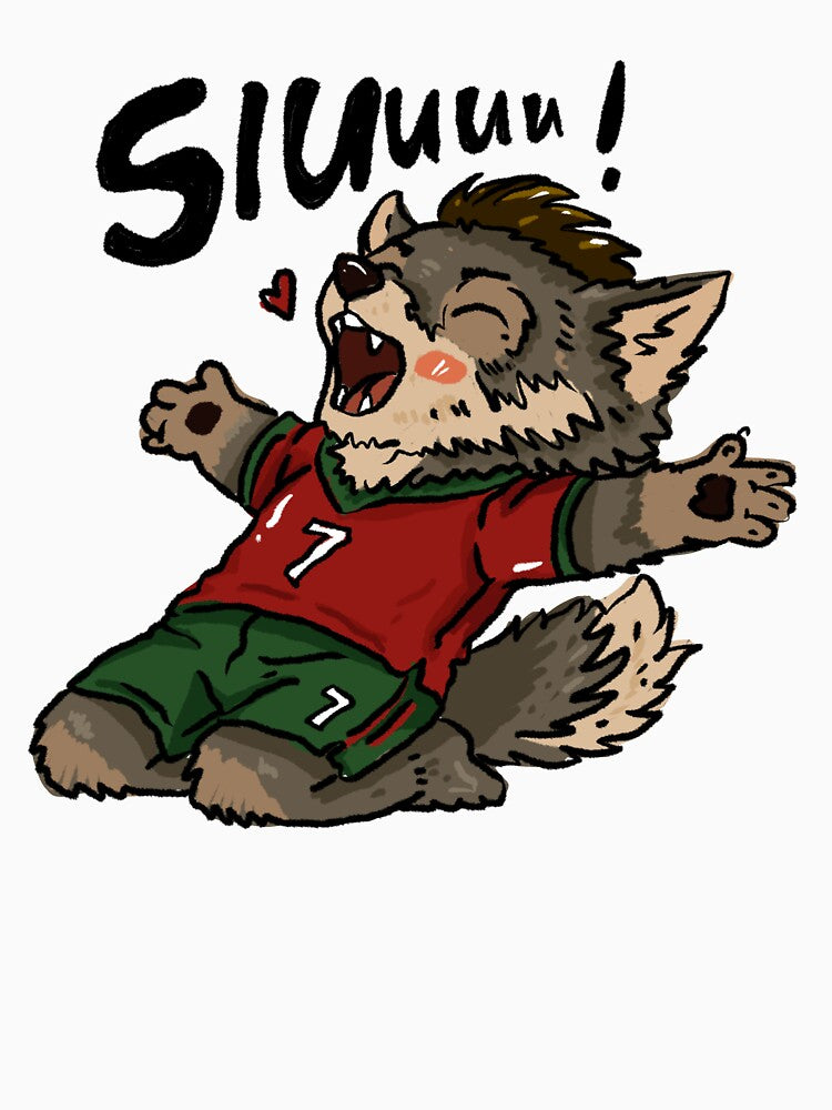 SIUU Wolf Portugal Football Celebration | Cute World Cup Sticker by chupichapa