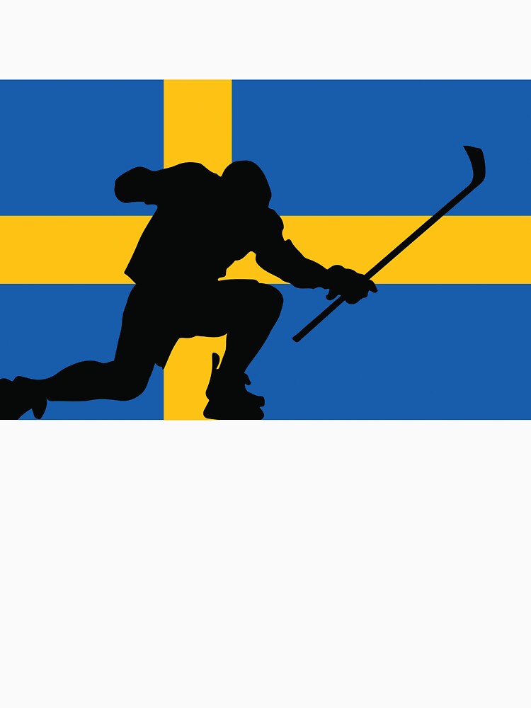 Sweden Ice Hockey Silhouette Goal Celebration by CanvasTee