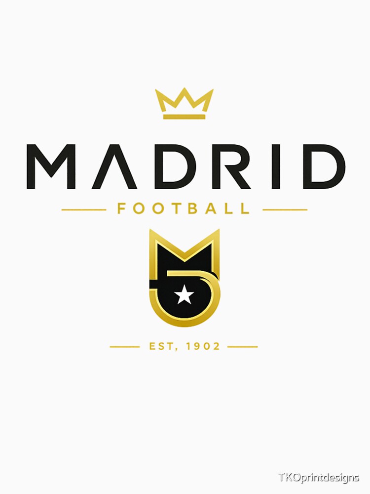 Madrid Football Ultra Modern Minimal Logo | City Pride Soccer Design | Gold Edition by TKOprintdesigns