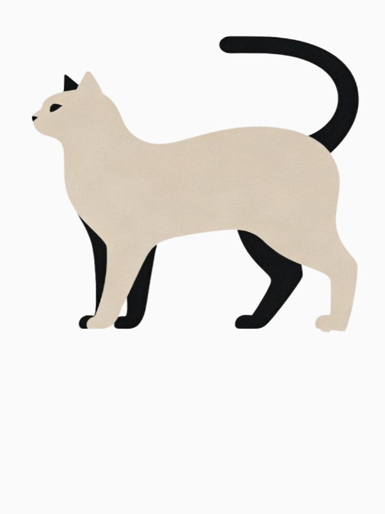 Minimalist Cat – Abstract Geometric Animal Illustration by Cristhian Almanza
