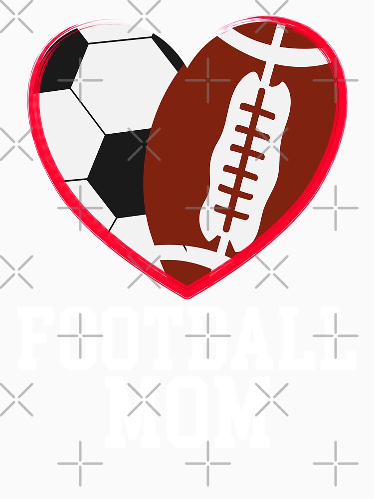 Soccer Mom Football Baller Heart Shape by Drathaar