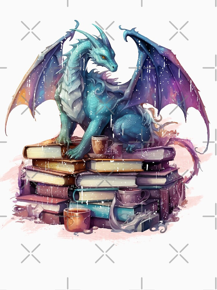 Dragons and books by PrettyPittie Shop