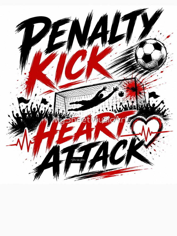 Penalty Kick Heart Attack by MySheetMusicArt