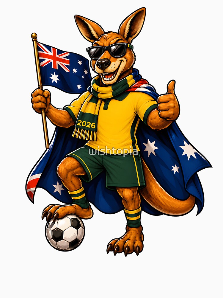 Australia Kangaroo Soccer Ball Football Aussie Supporter 2026 by wishtopia