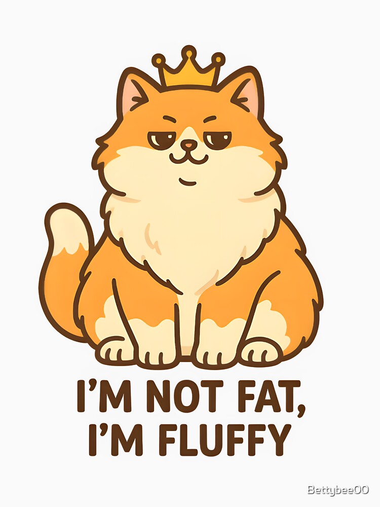 I’m Not Fat, I’m Fluffy – Royal Ginger Cat by Bettybee00