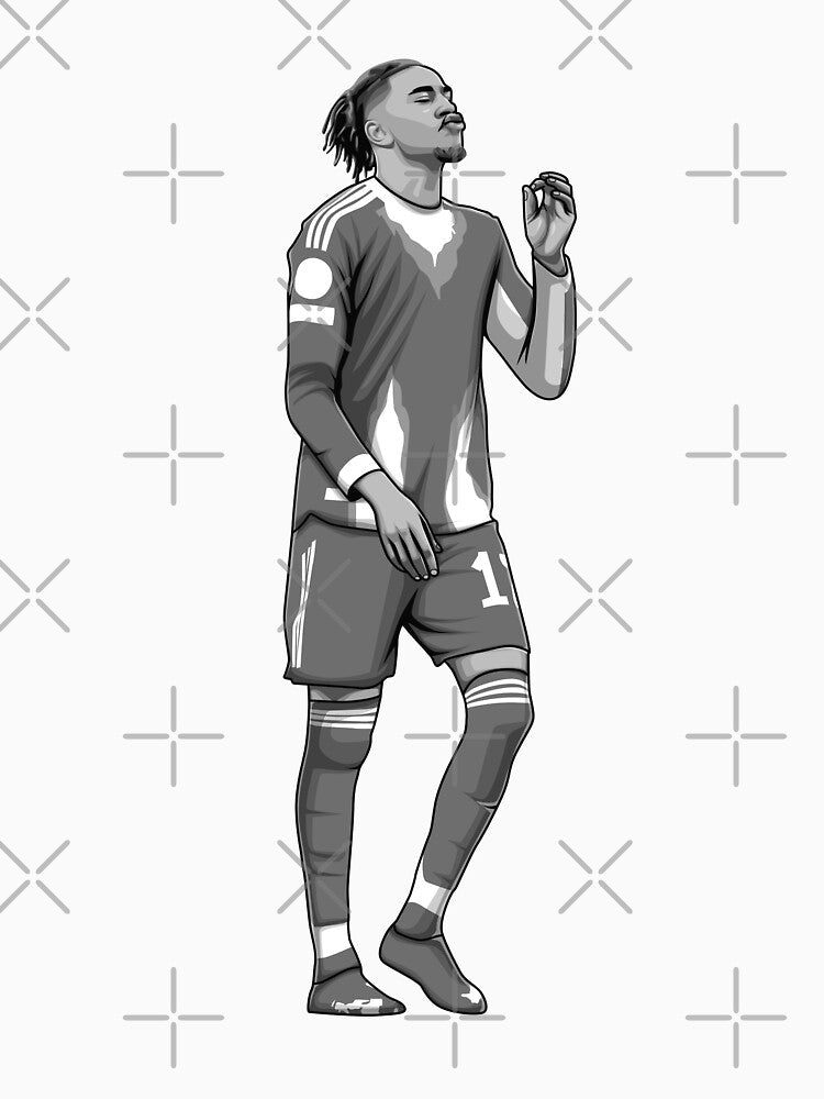 Michael Olise Black and White Version by Aldduardo