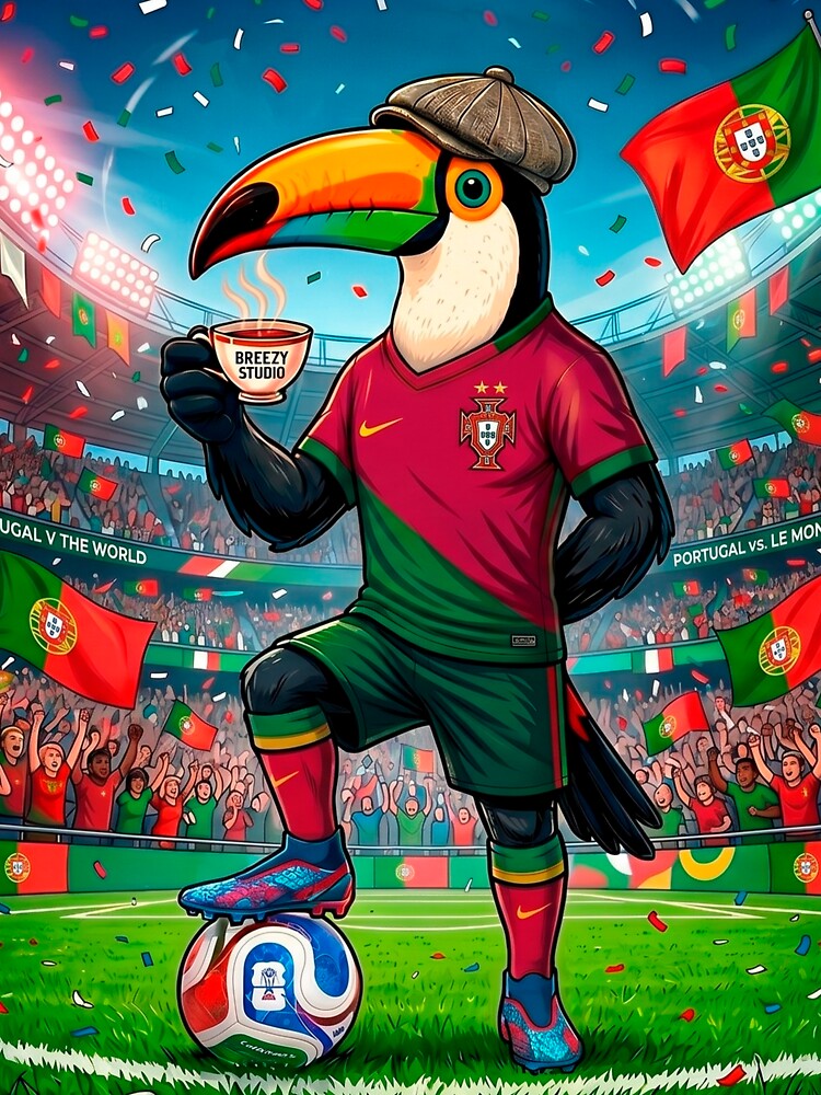 Brazilian Toucan Portugal Soccer Fan – Funny Football Bird Art by Breezy Studio