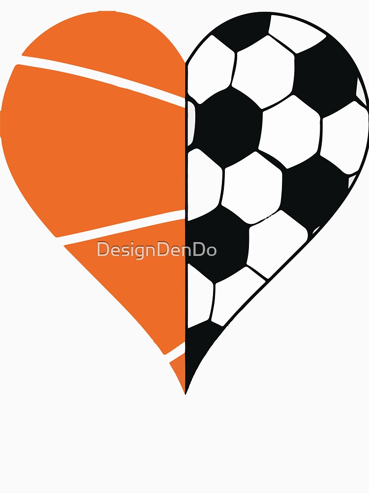Soccer Basketball Ball Heart by DesignDenDo ⭐⭐⭐⭐⭐