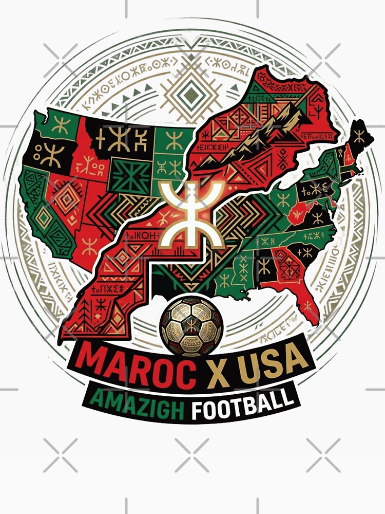 Berber Amazigh Symbol Morocco USA Soccer Shirt by colkashop ⭐⭐⭐⭐⭐