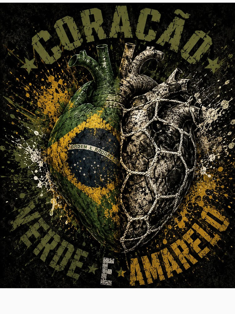Coração Verde e Amarelo Brazil Soccer Heart | Brazilian Football Fan Art.png by rebuZZ-Apparels-The Minimalistic Buzz