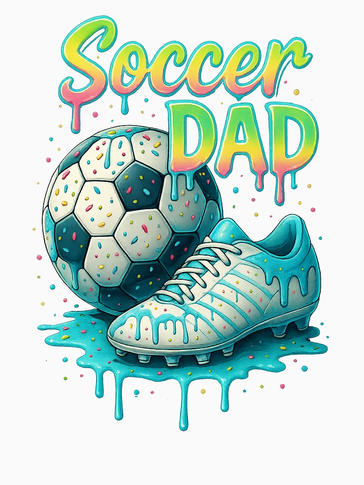 Soccer Dad Sprinkles Drip White Cleats Funny Father s Day by TalalosART