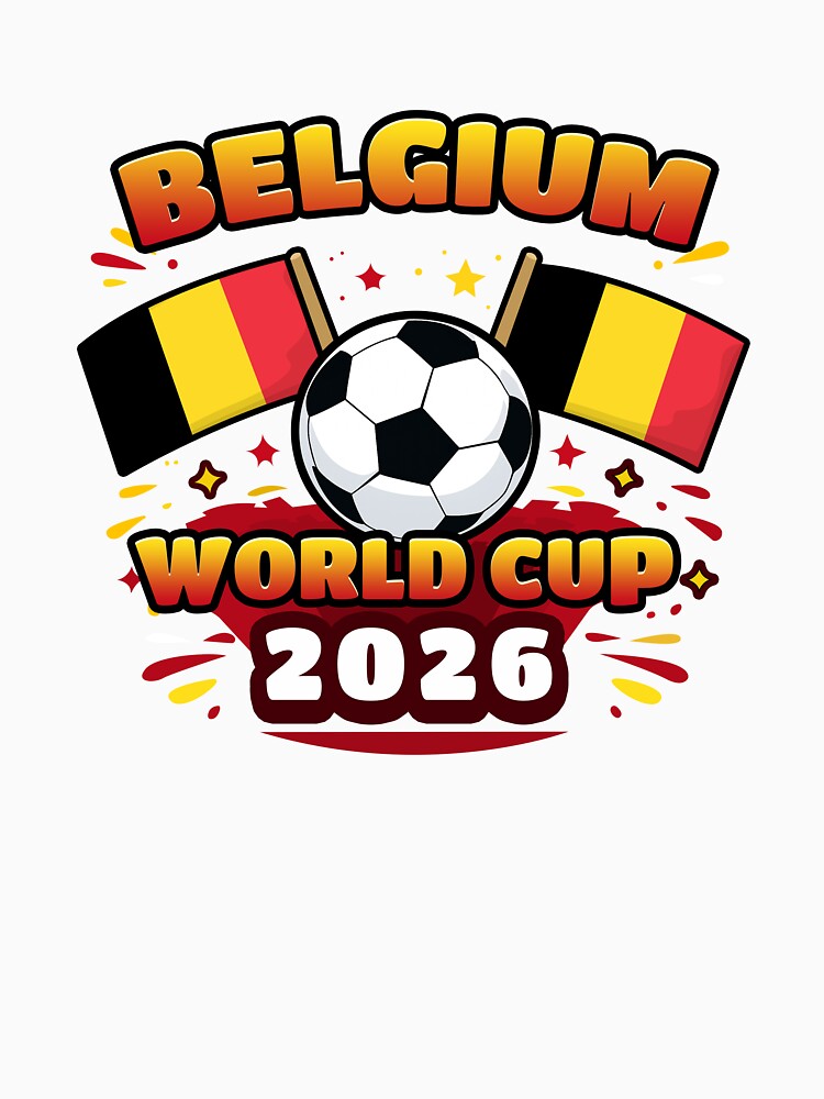 Belgium World Cup 2026 Shield  Minimal Football T-Shirt Design by Ramkumar2025