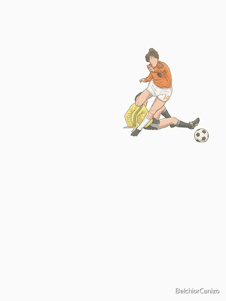 Faceless Johan Cruyff 1974 - Netherlands Minimalist Football Art by BelchiorCanizo