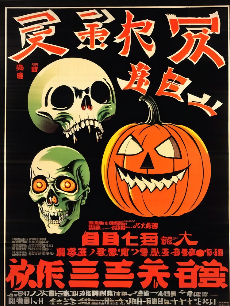Japanese Woodcut Halloween Horror by DreamCraze