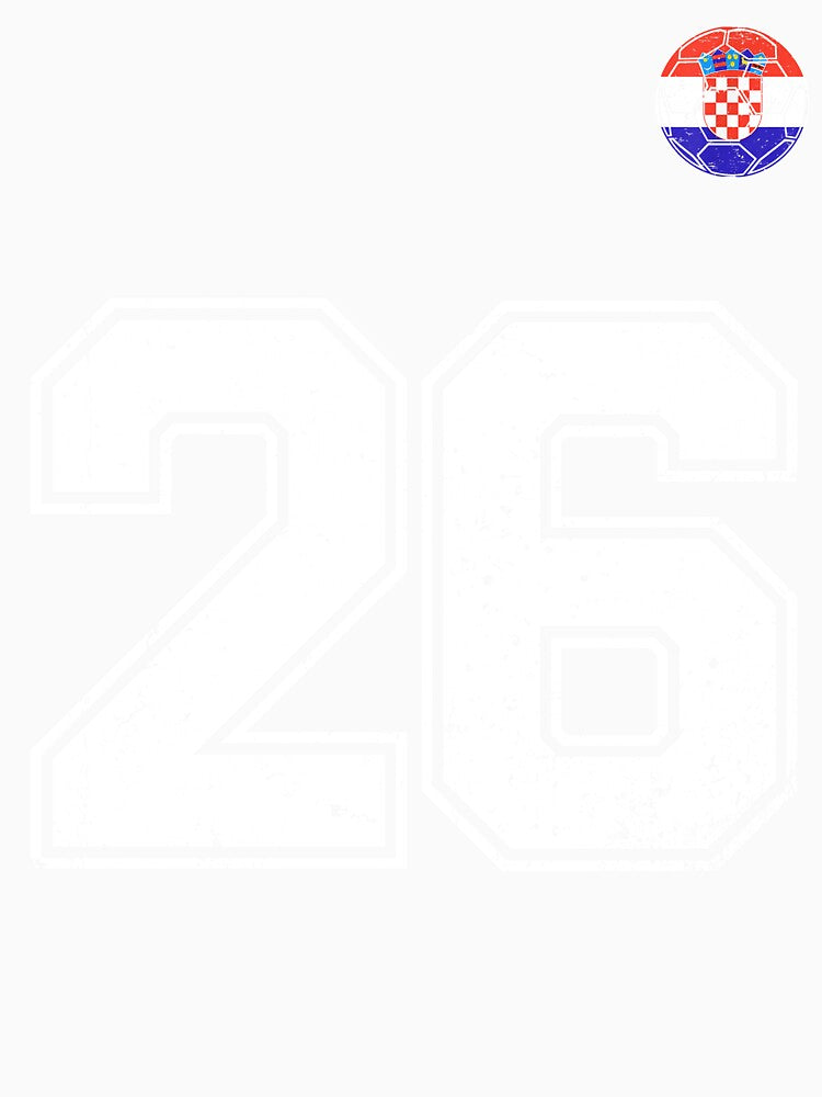 Croatia Soccer Number 26 Vintage Sports Fan by KristenosNehk