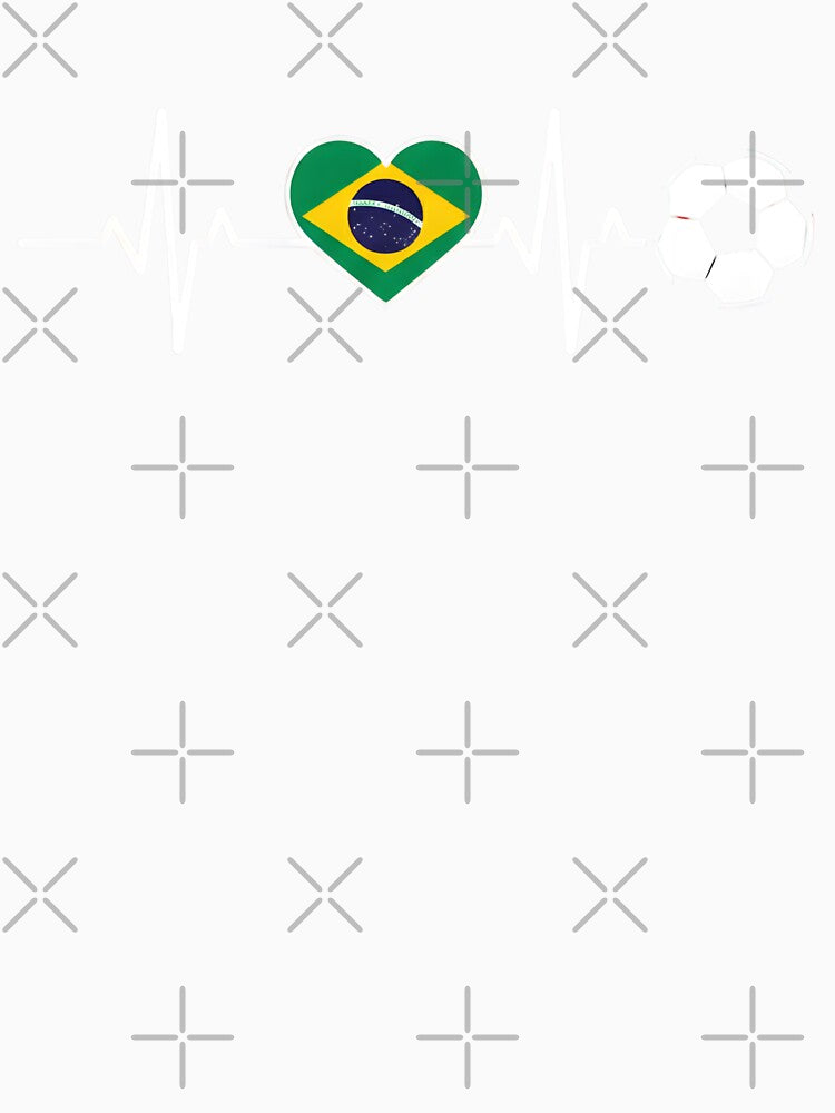 Brasil Football Heartbeat | Seleção Canarinho Soccer Fan by dudelinart