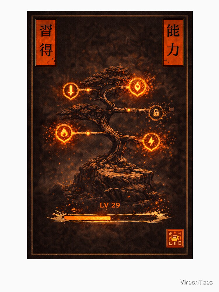 Level 29 – Path of Mastery | Japanese Skill Tree Art by VireonTees