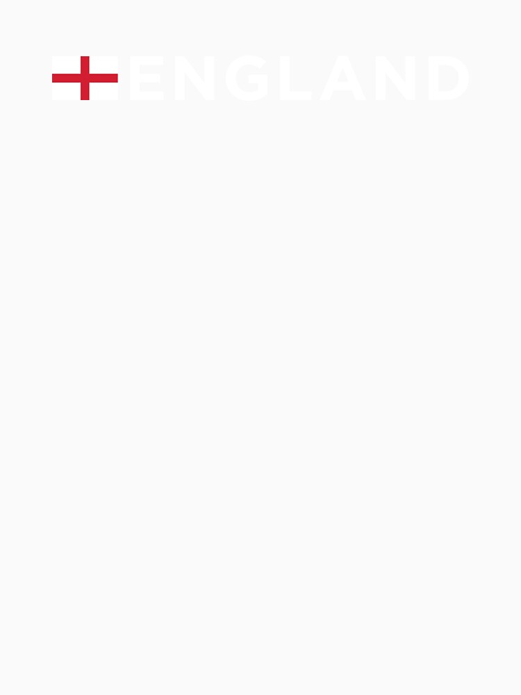 England with Small Flag (White Text on Black) by STUDIO-72