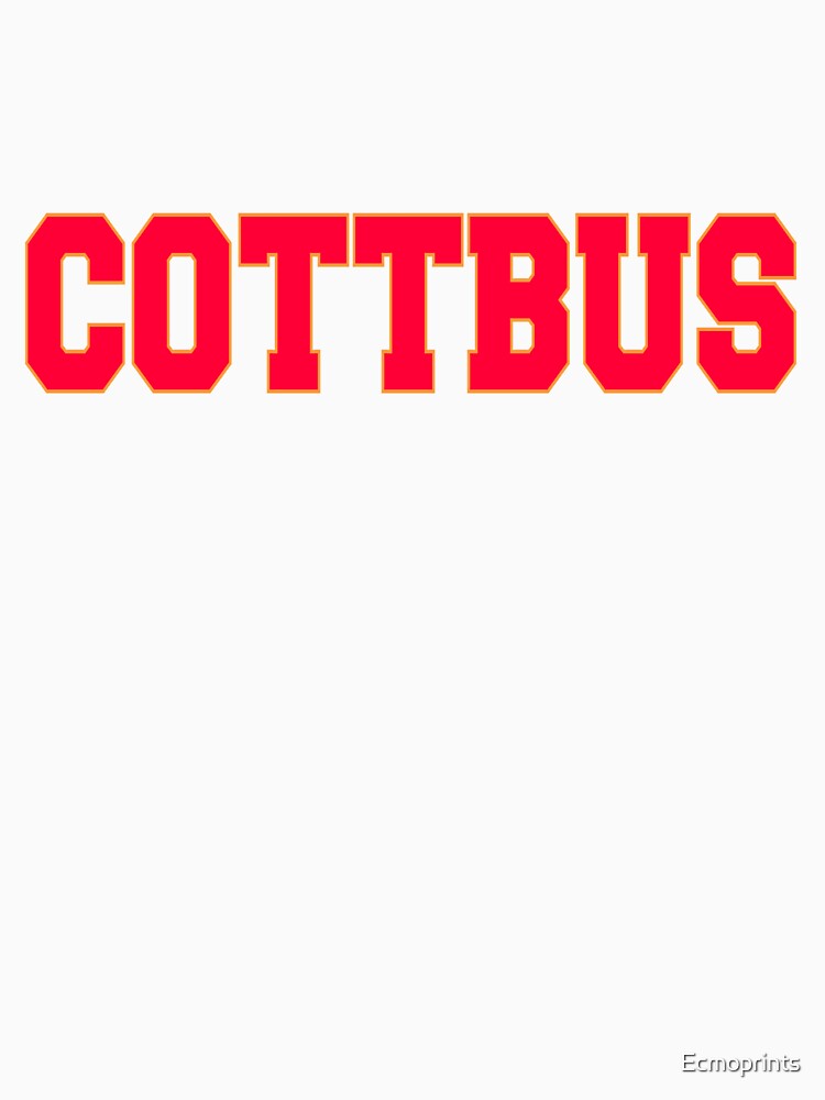 Cottbus lettering red yellow by Ecmoprints