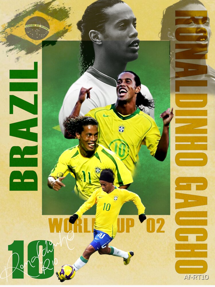 Ronaldinho Brazil Poster - Iconic Football Legend Wall Art by Af-RT10