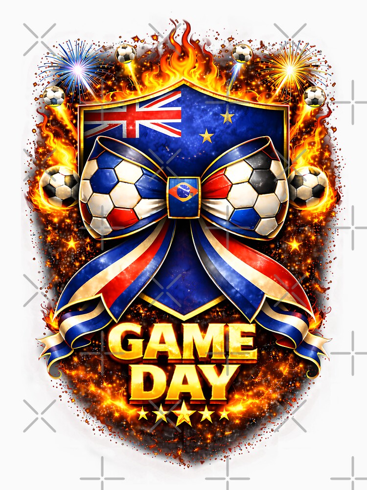 New Zealand Soccer Bow Art – Soccer Pride Game Day by MuniraWearify