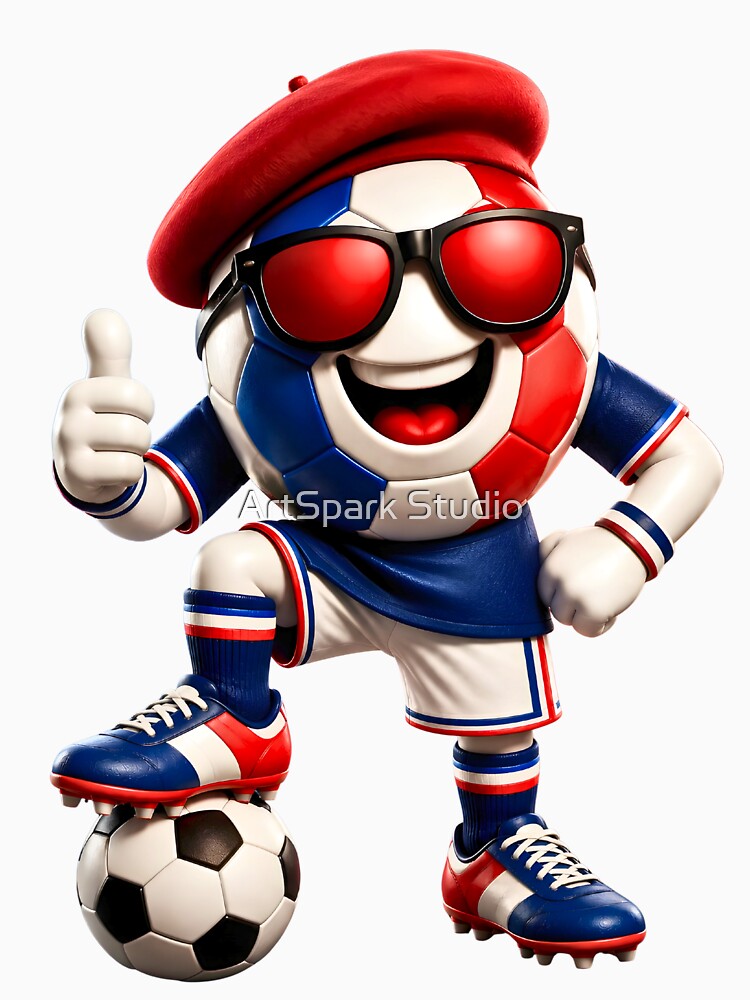 France Soccer Mascot Funny Football Cartoon Graphic by ArtSpark Studio