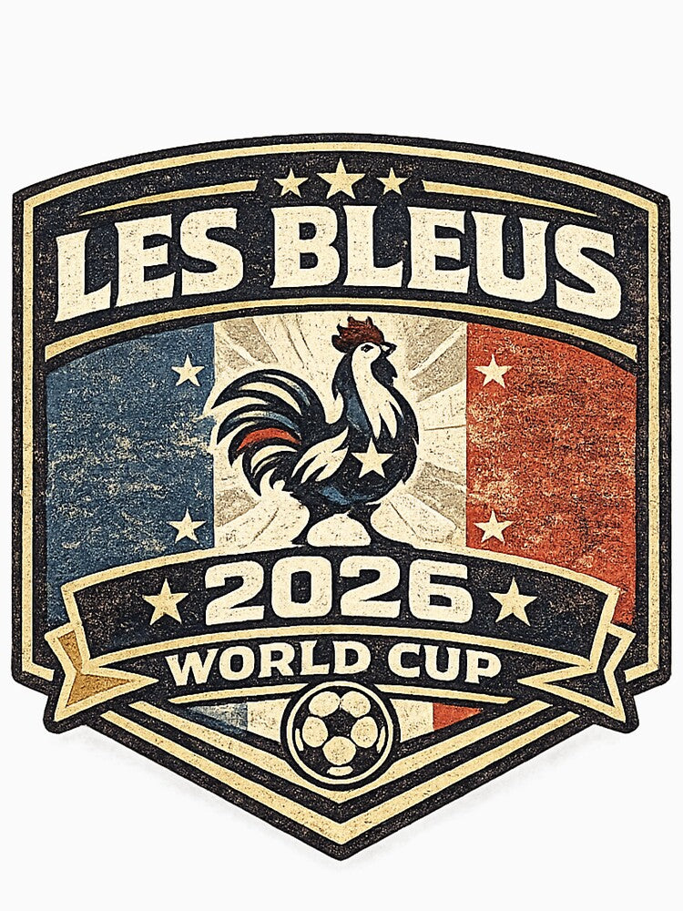 Les Bleus 2026 Vintage World Cup Football T-Shirt by ArthUpscale