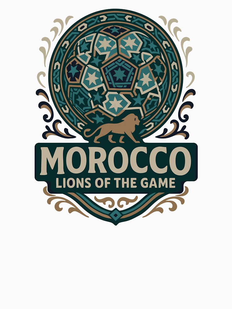 Morocco Lions of the Game | Moroccan Soccer Heritage Design by PrintMastery
