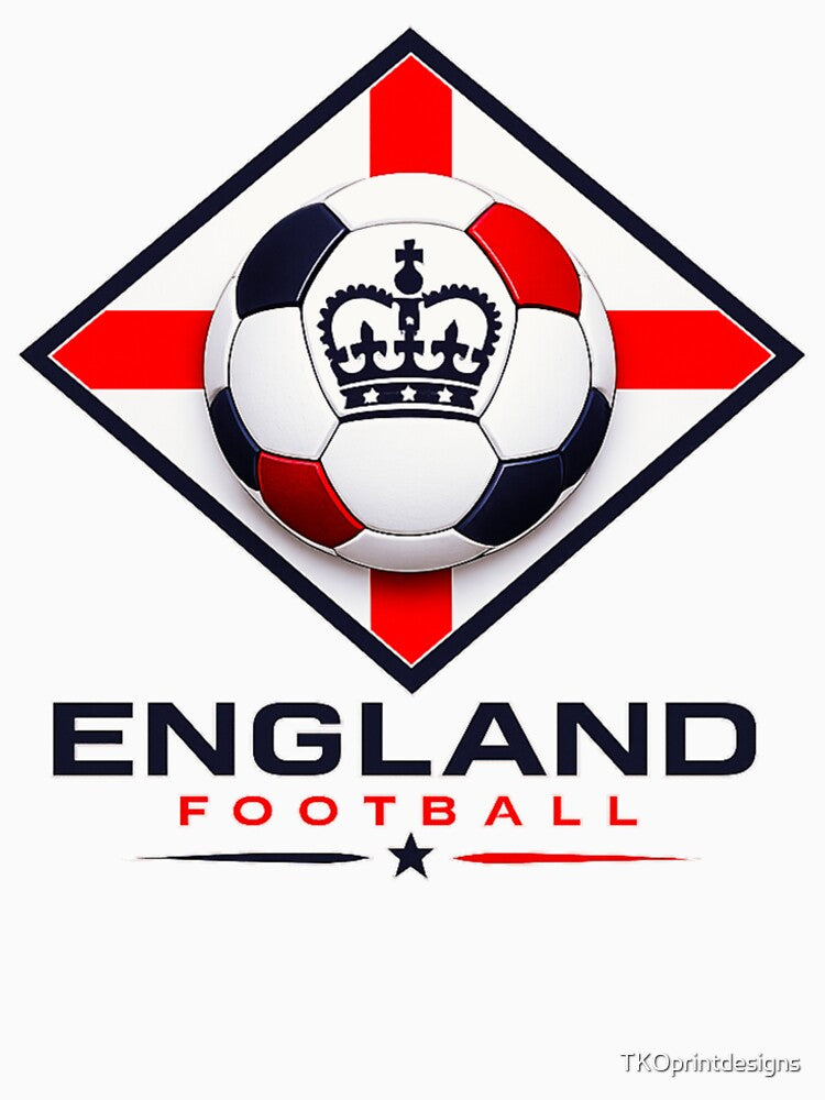 England Football Ultra Modern Minimal Color Blast Soccer Design by TKOprintdesigns