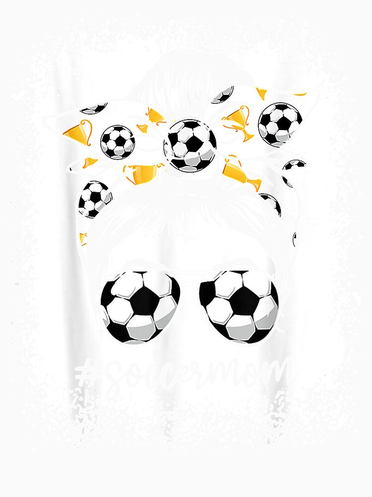 Women Bleached Soccer Mom Messy Bun Soccer Lover by ToddJJJ