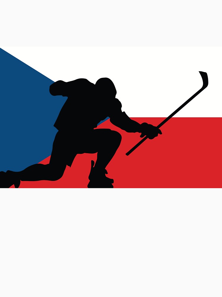 Czech Ice Hockey Silhouette Celebration by CanvasTee