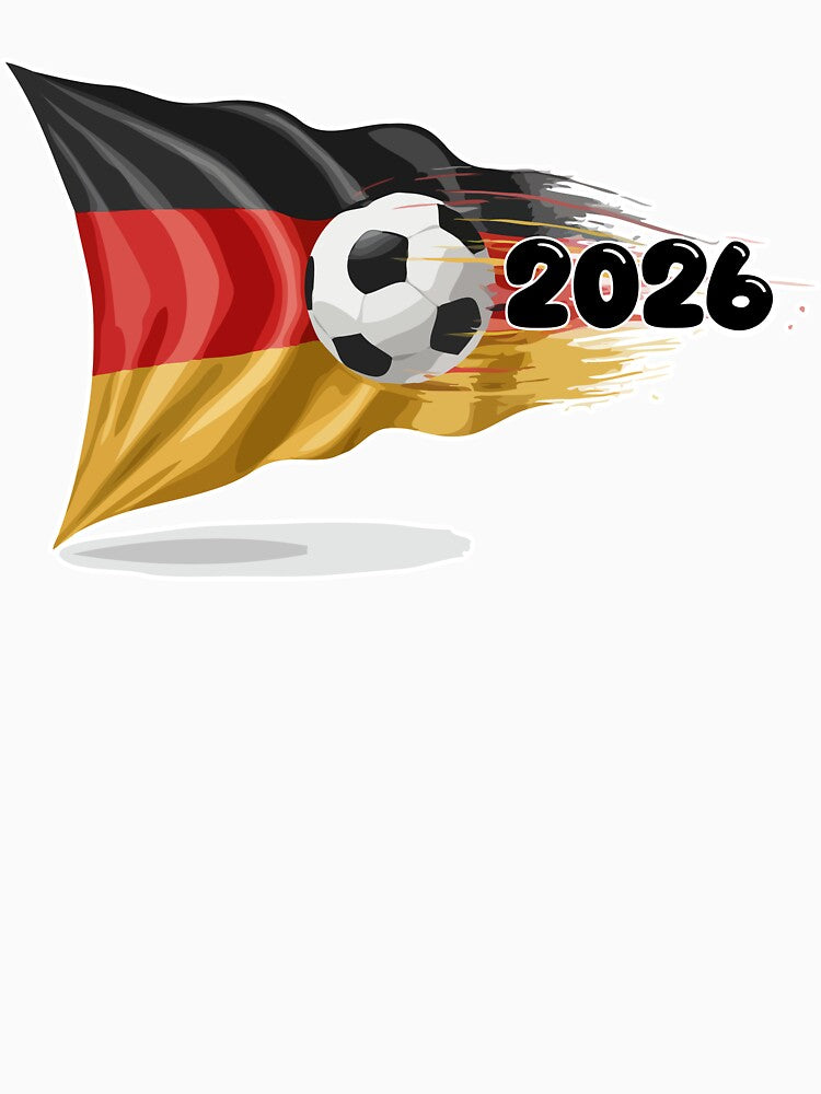 Germany Soccer 2026 Fan Tee: Black-Red-Gold Flag Football Design - Perfect Gift for World Cup Fans! by nymphengut