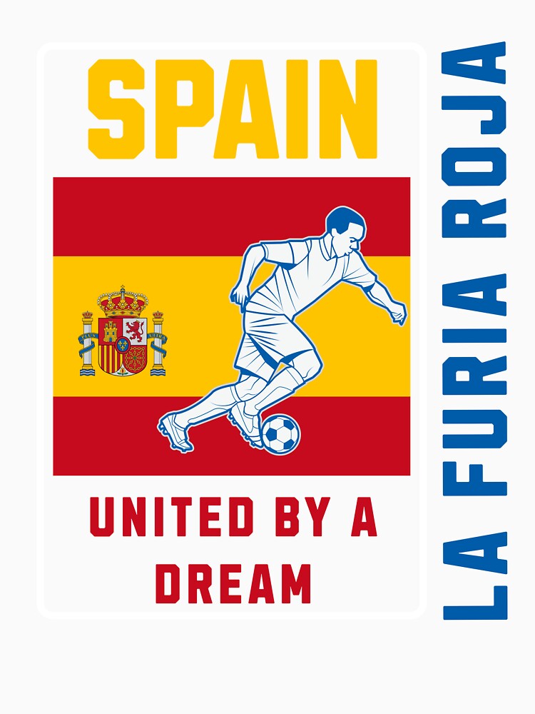 Spain Soccer La Furia Roja Vintage 2026 Football Fan Design by Abaseen