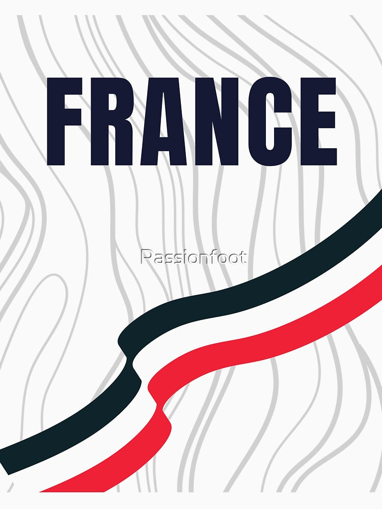 Supporter of blue pennant flag, Fan national team of France-passion foot by Passionfoot