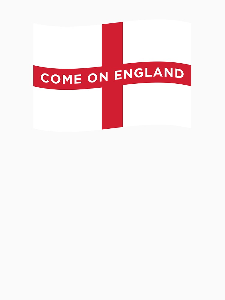 Come On England Wave Flag (On Red) by STUDIO-72