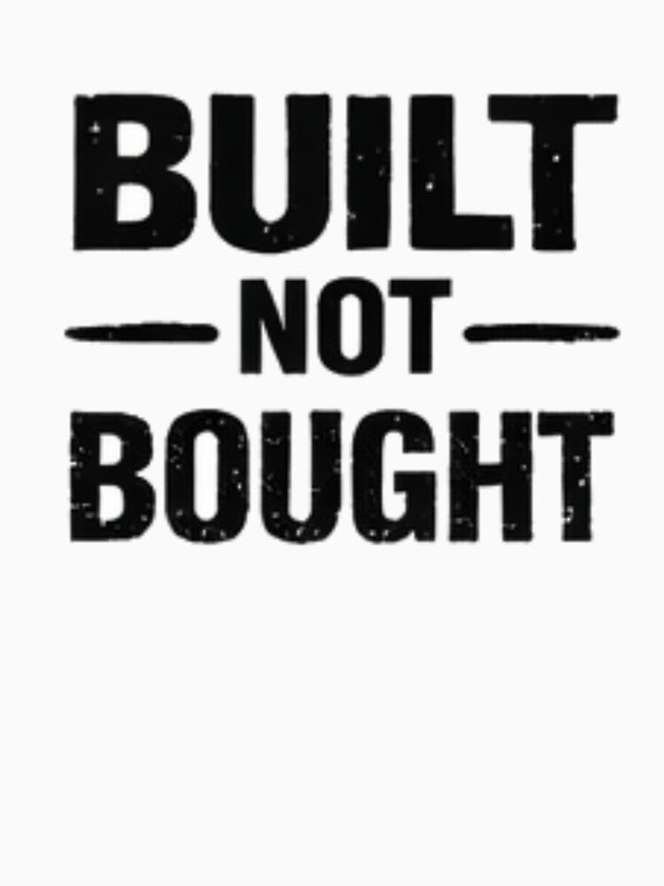Built Not Bought Gym Motivation Quote by MoodThread
