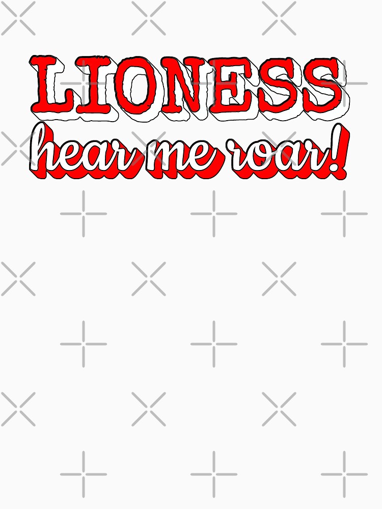 England Lioness Hear Me Roar Fun Women's Football Design by TrulyEpoque